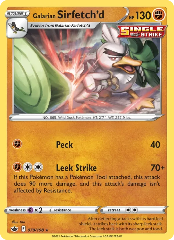 Galarian Sirfetch'd 79/198 Chilling Reign Pokémon card