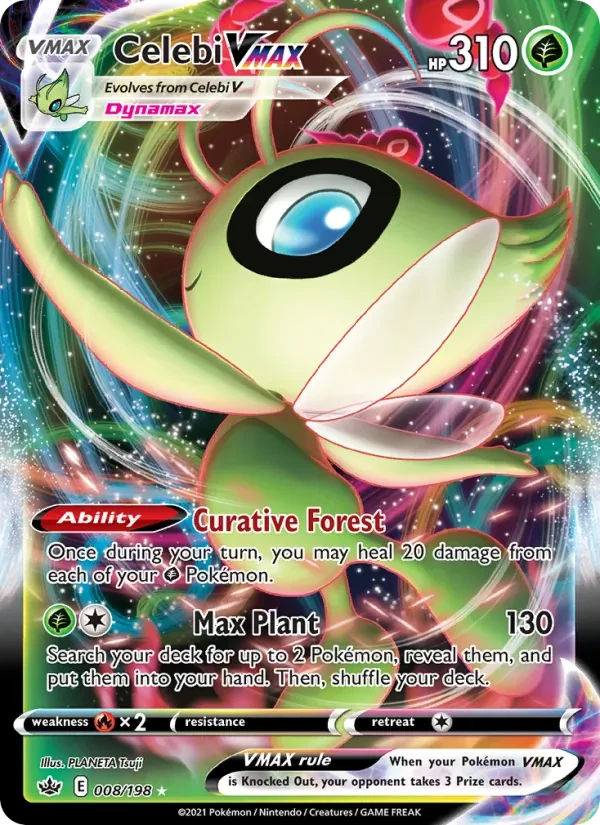 Celebi VMAX 8/198 Chilling Reign Pokémon card