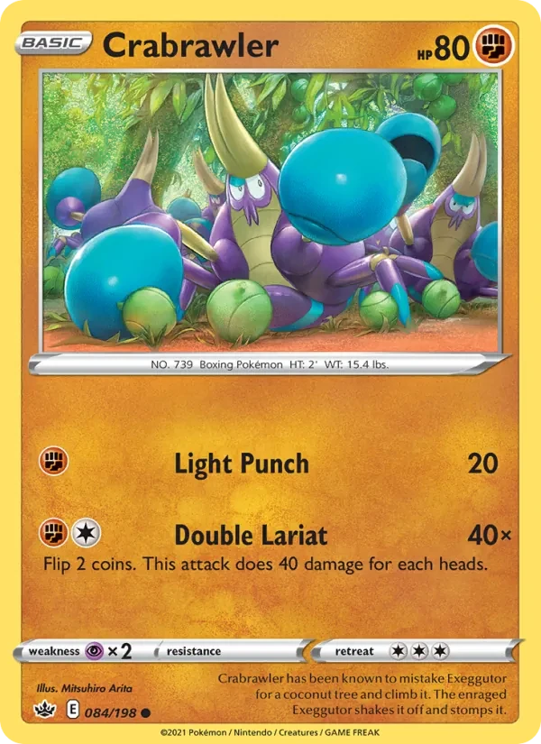 Crabrawler 84/198 Chilling Reign Pokémon Karte