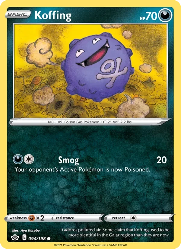 Koffing 94/198 Chilling Reign Pokémon Karte