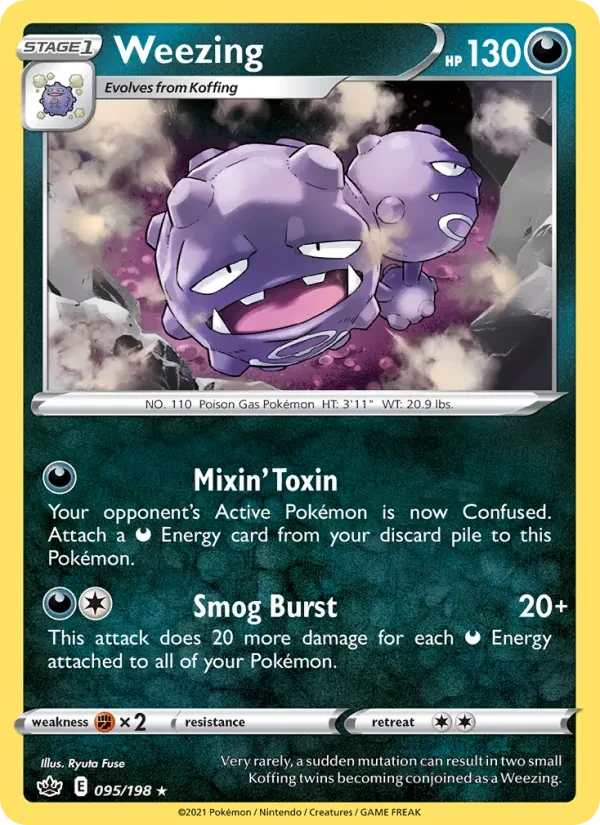 Weezing 95/198 Chilling Reign Pokémon card