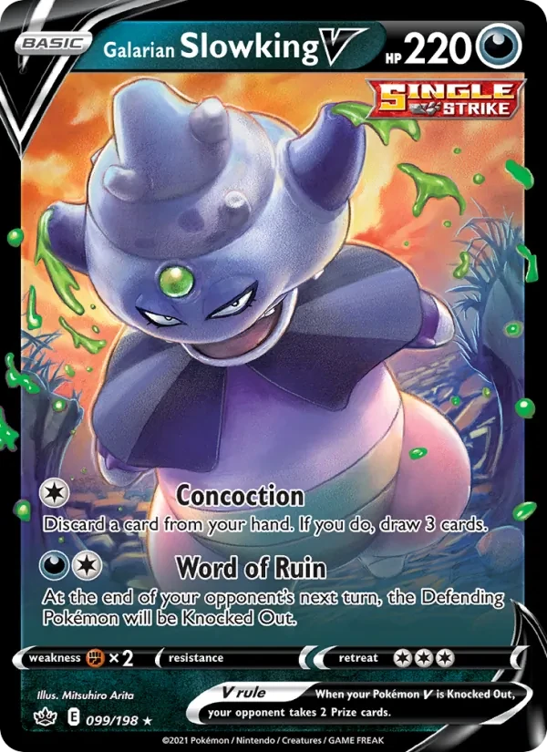 Carte Pokémon Galarian Slowking V 99/198 Chilling Reign