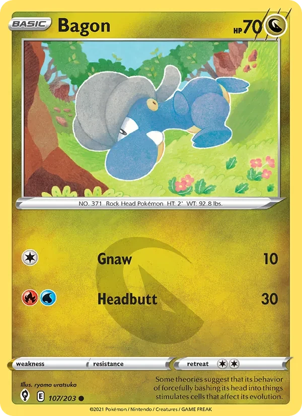 Bagon 107/203 Evolving Skies Pokémon Karte