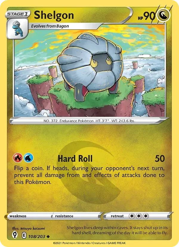 Shelgon 108/203 Evolving Skies Pokémon card