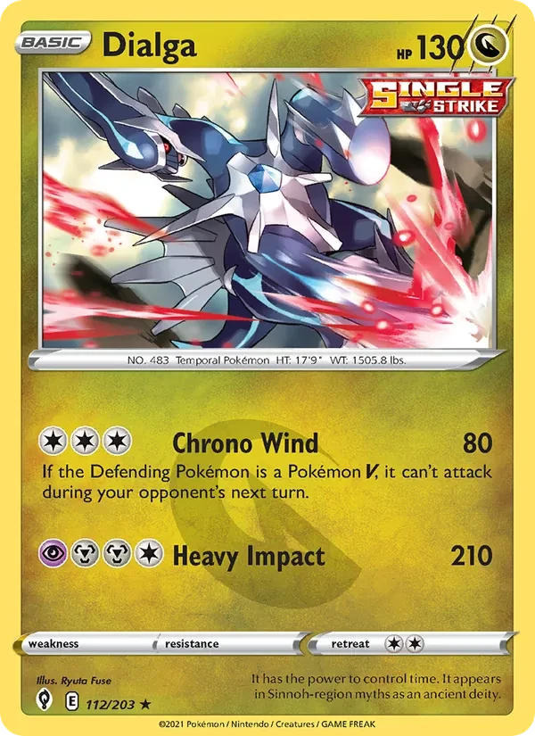 Dialga 112/203 Evolving Skies Pokémon card