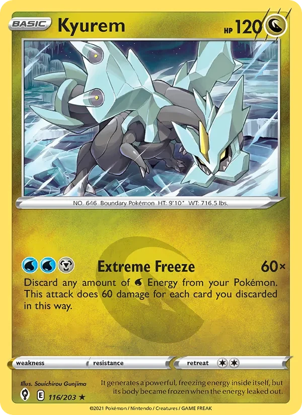 Kyurem 116/203 Evolving Skies Pokémon card