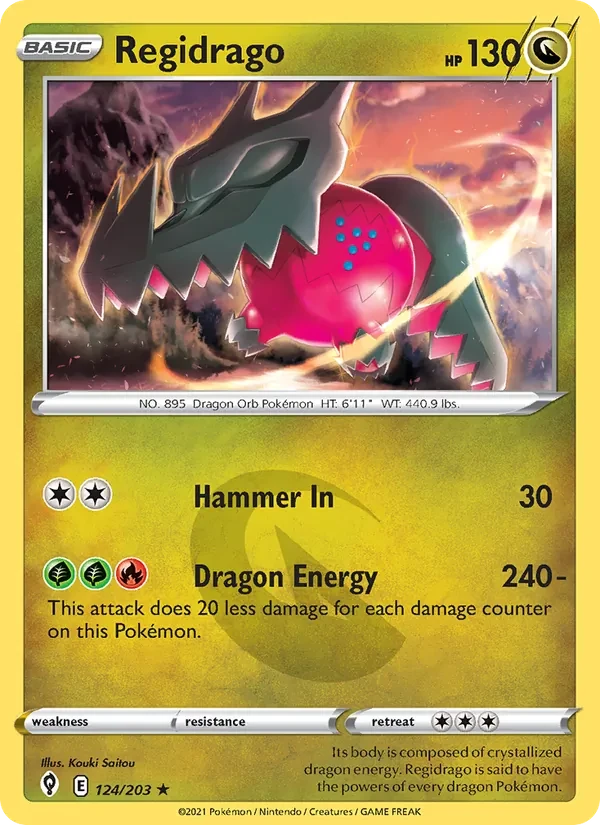 Regidrago 124/203 Evolving Skies Pokémon card