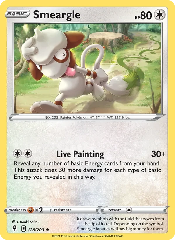 Smeargle 128/203 Evolving Skies Pokémon card
