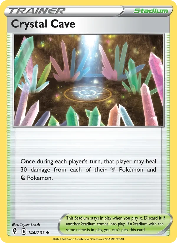 Crystal Cave 144/203 Evolving Skies Pokémon card