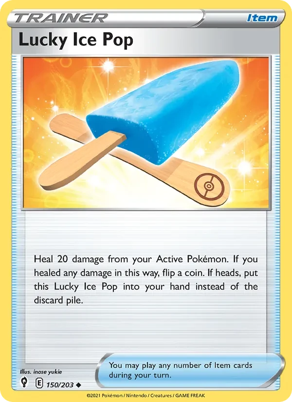 Lucky Ice Pop 150/203 Evolving Skies Pokémon card