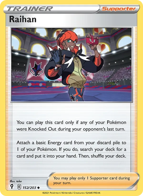 Raihan 152/203 Evolving Skies Pokémon card