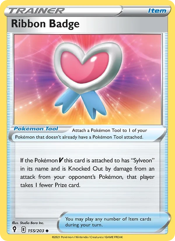 Ribbon Badge 155/203 Evolving Skies Pokémon card
