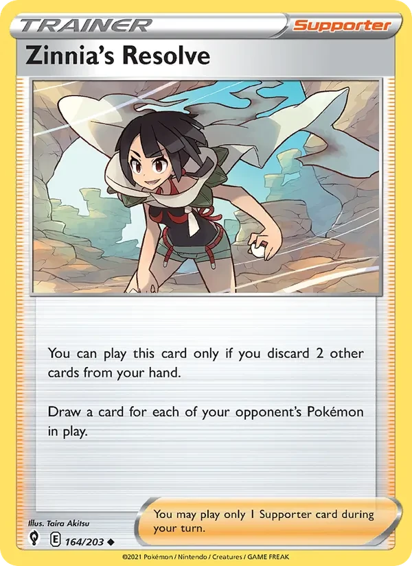 Zinnia's Resolve 164/203 Evolving Skies Pokémon card