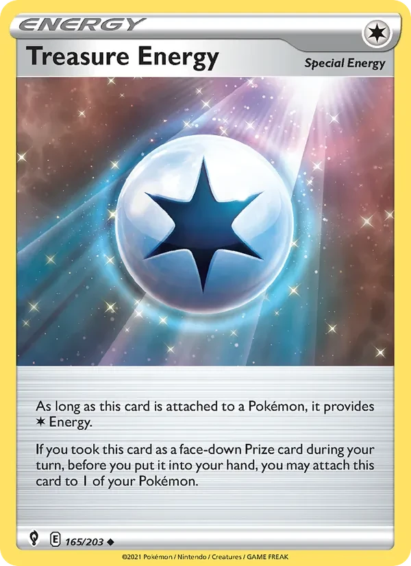 Treasure Energy 165/203 Evolving Skies Pokémon Karte