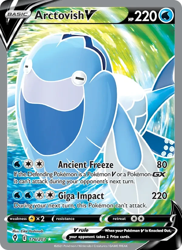 Arctovish V 176/203 Evolving Skies Pokémon card