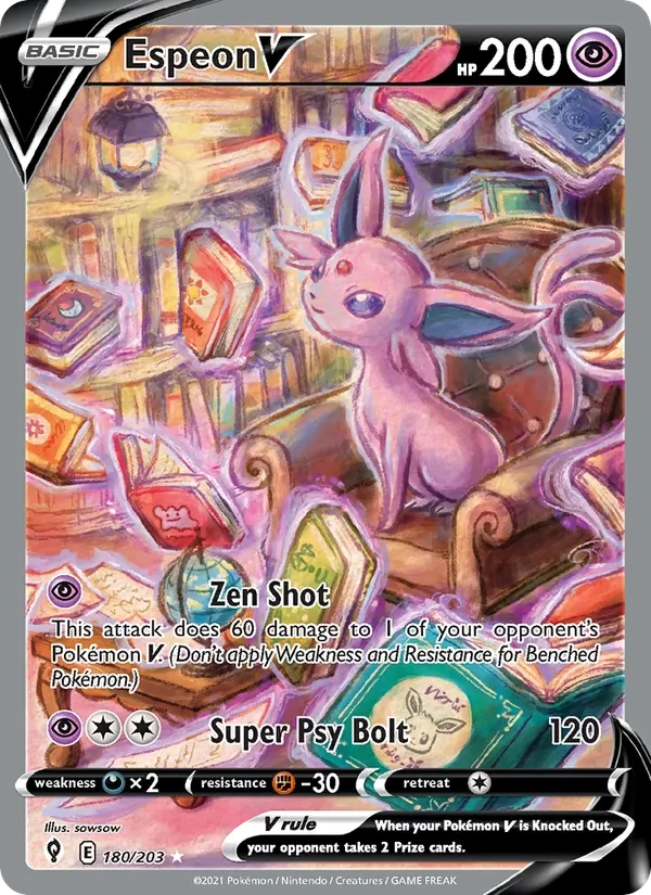 Espeon V 180/203 Evolving Skies Pokémon card