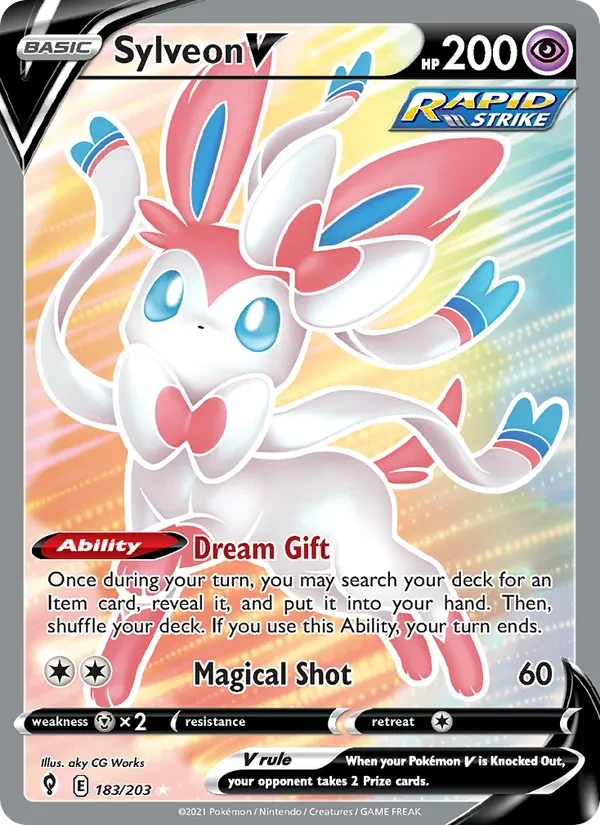 Sylveon V 183/203 Evolving Skies Pokémon card