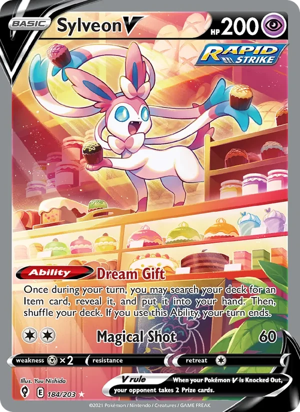 Sylveon V 184/203 Evolving Skies Pokémon card