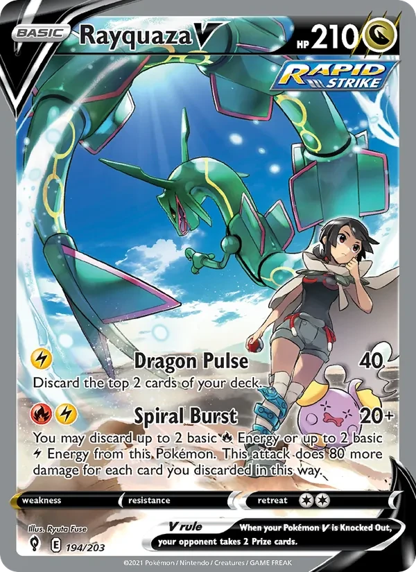 Rayquaza V 194/203 Evolving Skies Pokémon card