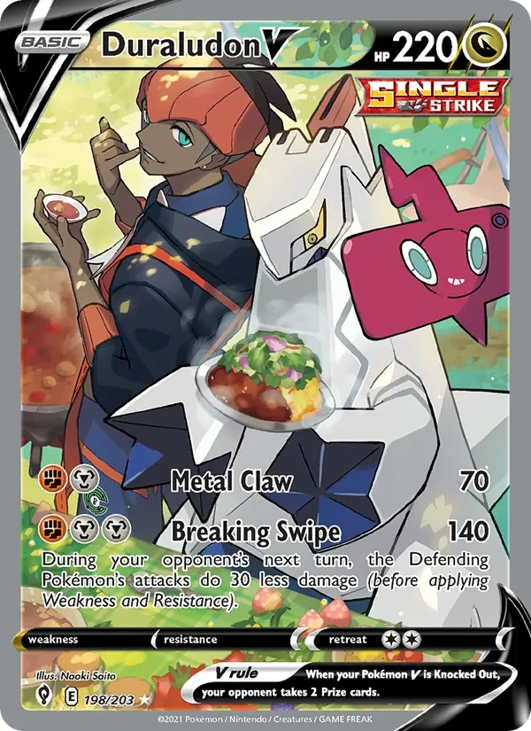 Duraludon V 198/203 Evolving Skies Pokémon card