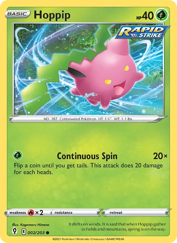 Hoppip 2/203 Evolving Skies Pokémon Karte