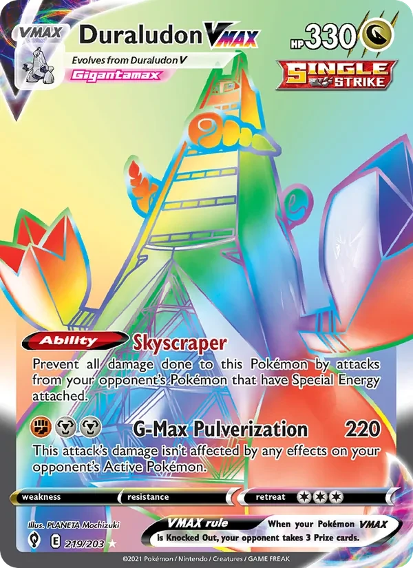 Duraludon VMAX 219/203 Evolving Skies Pokémon card