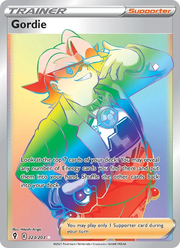 Gordie 223/203 Evolving Skies Pokémon card