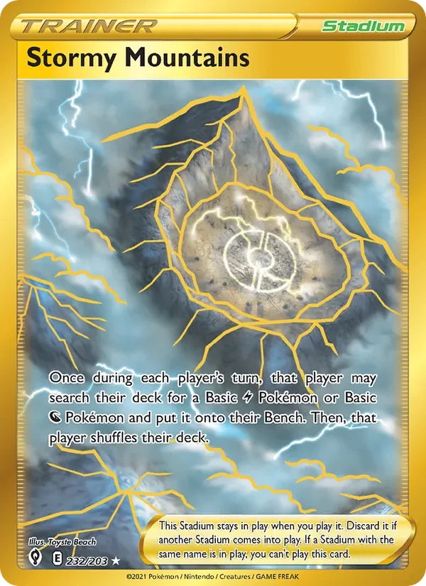 Stormy Mountains 232/203 Evolving Skies Pokémon card