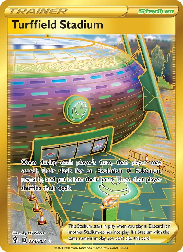 Turffield Stadium 234/203 Evolving Skies Pokémon card