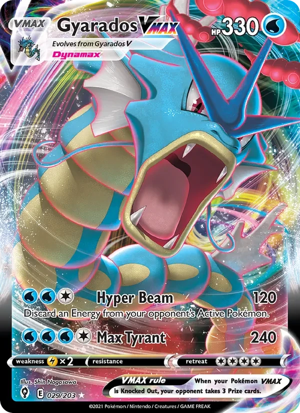Gyarados VMAX 29/203 Evolving Skies Pokémon card