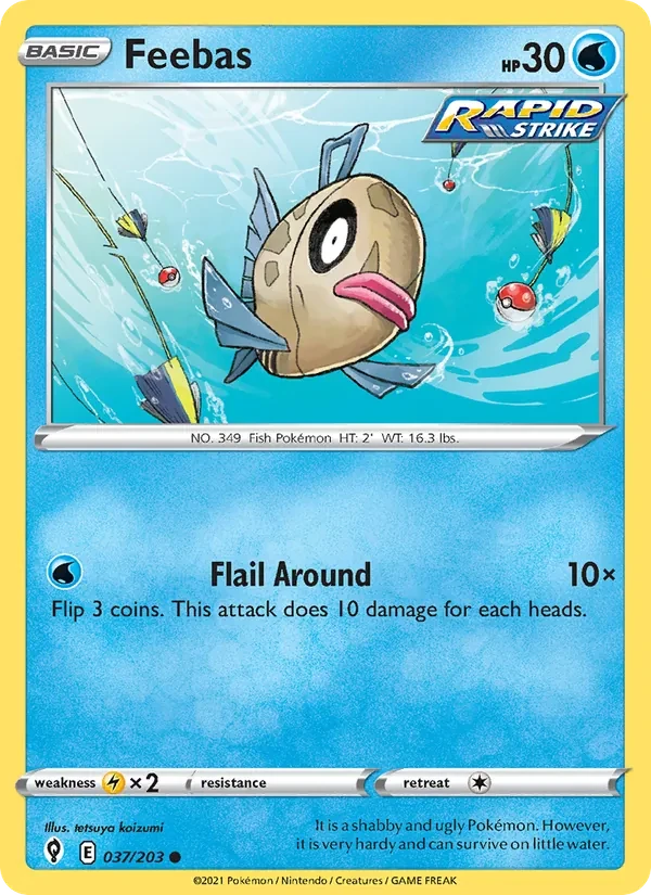 Feebas 37/203 Evolving Skies Pokémon card