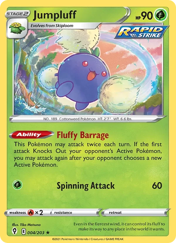 Jumpluff 4/203 Evolving Skies Pokémon card