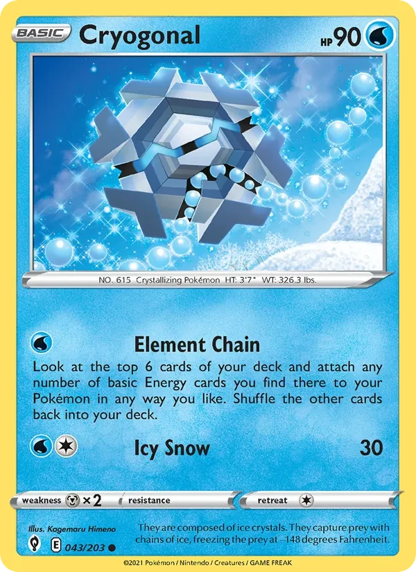 Cryogonal 43/203 Evolving Skies Pokémon Karte