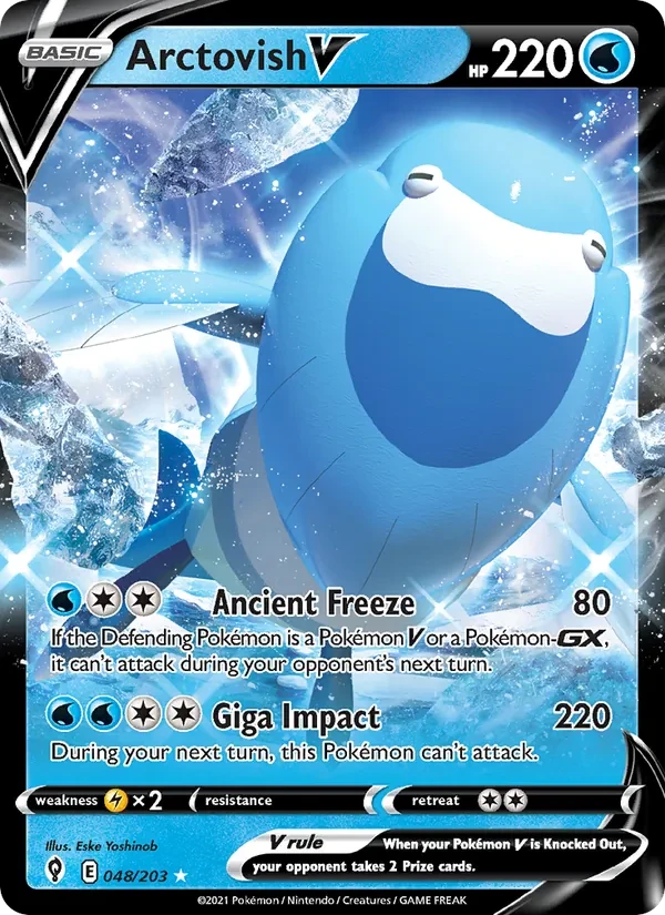 Arctovish V 48/203 Evolving Skies Pokémon card