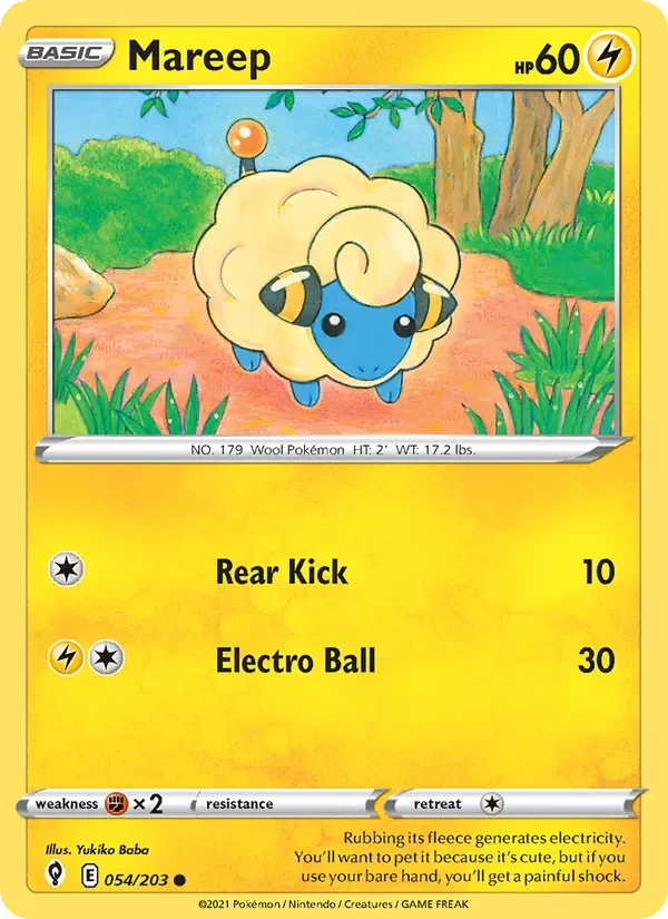 Mareep 54/203 Evolving Skies Pokémon kaart