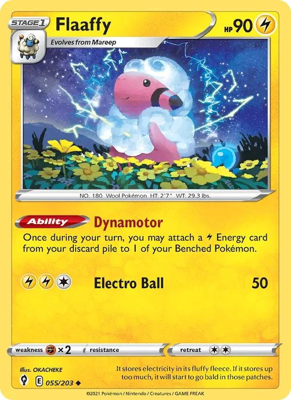 Flaaffy 55/203 Evolving Skies Pokémon card