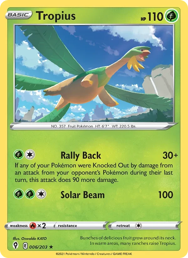 Tropius 6/203 Evolving Skies Pokémon Karte