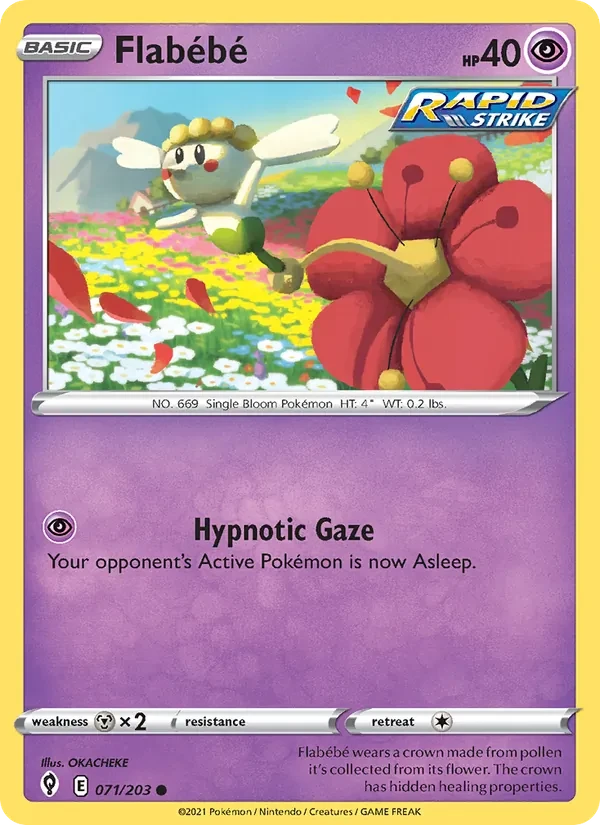 Carta Pokémon Flabébé 71/203 Evolving Skies