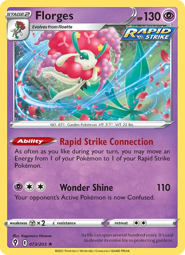 Florges 73/203 Evolving Skies Pokémon card
