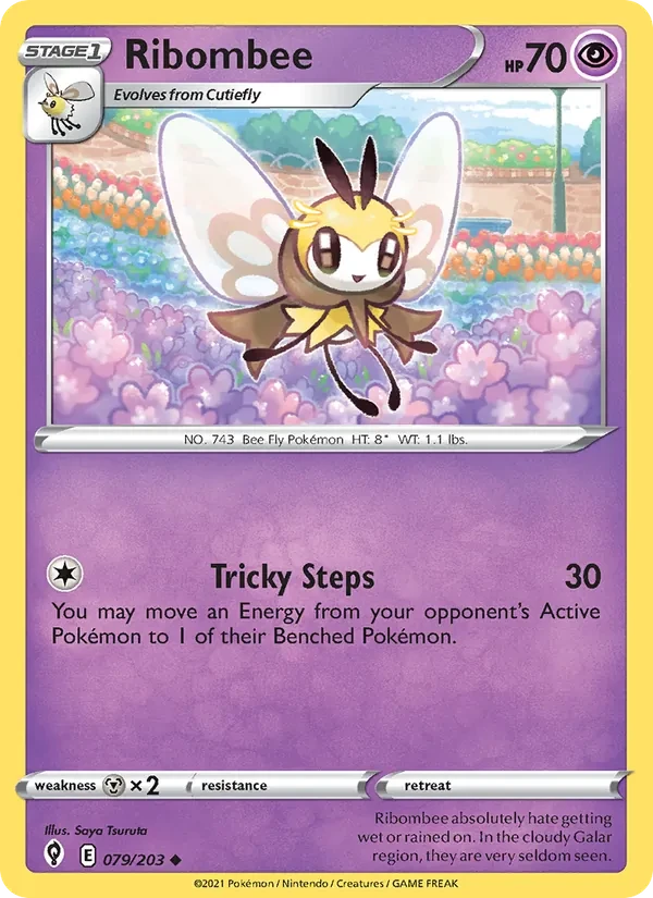 Ribombee 79/203 Evolving Skies Pokémon card