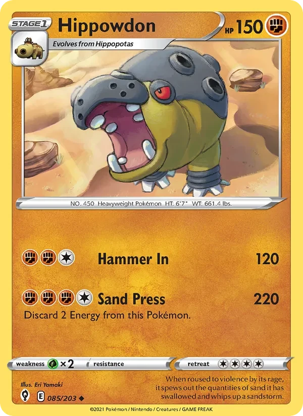 Hippowdon 85/203 Evolving Skies Pokémon Karte