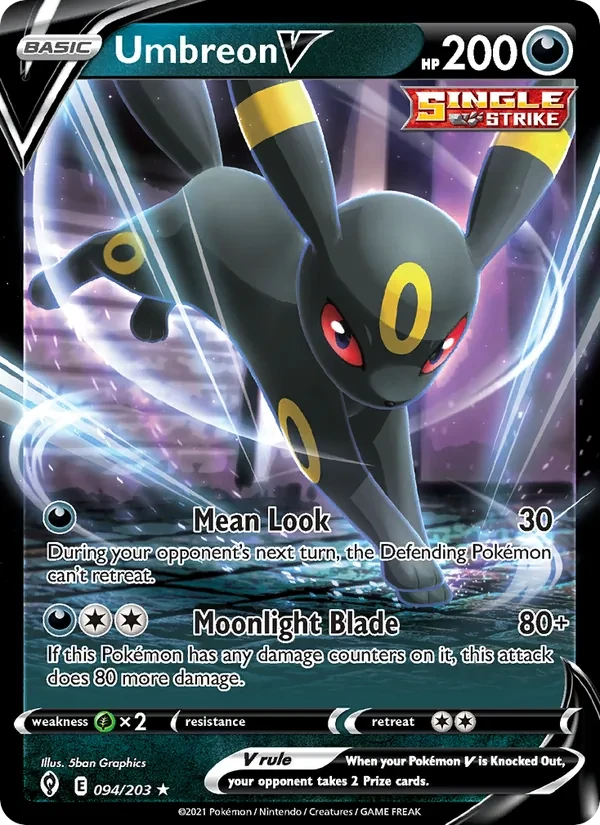 Umbreon V 94/203 Evolving Skies Pokémon card