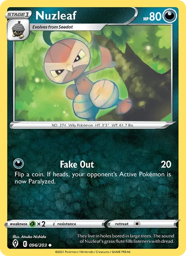 Nuzleaf 96/203 Evolving Skies Pokémon card