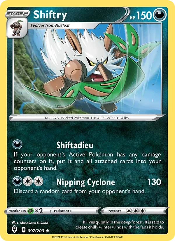 Shiftry 97/203 Evolving Skies Pokémon card