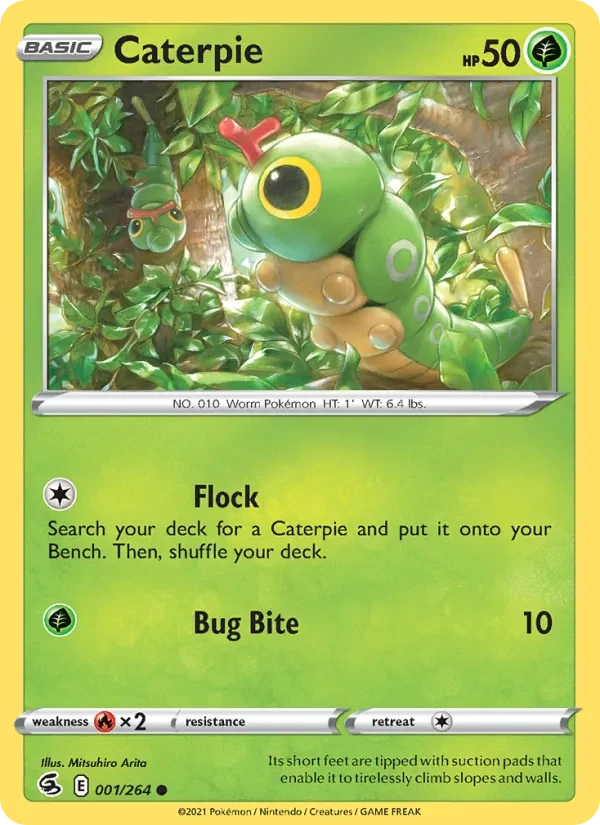 Caterpie 1/264 Fusion Strike Pokémon card