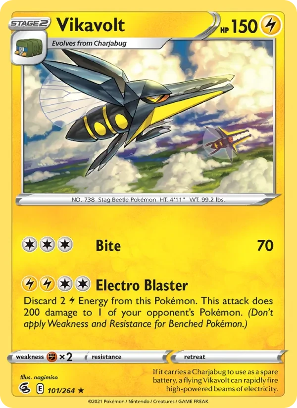 Vikavolt 101/264 Fusion Strike Pokémon card
