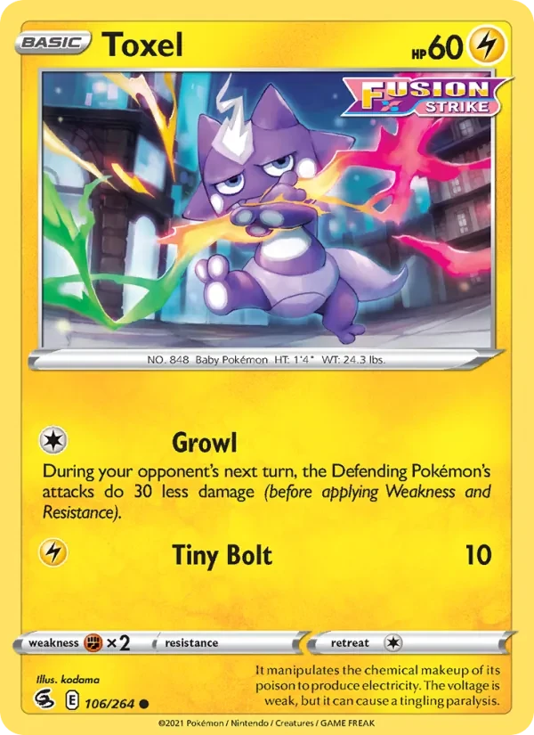 Toxel 106/264 Fusion Strike Pokémon Karte