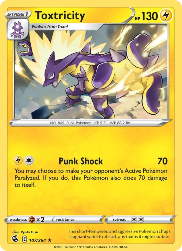 Toxtricity 107/264 Fusion Strike Pokémon Karte