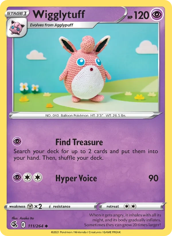 Wigglytuff 111/264 Fusion Strike Pokémon card