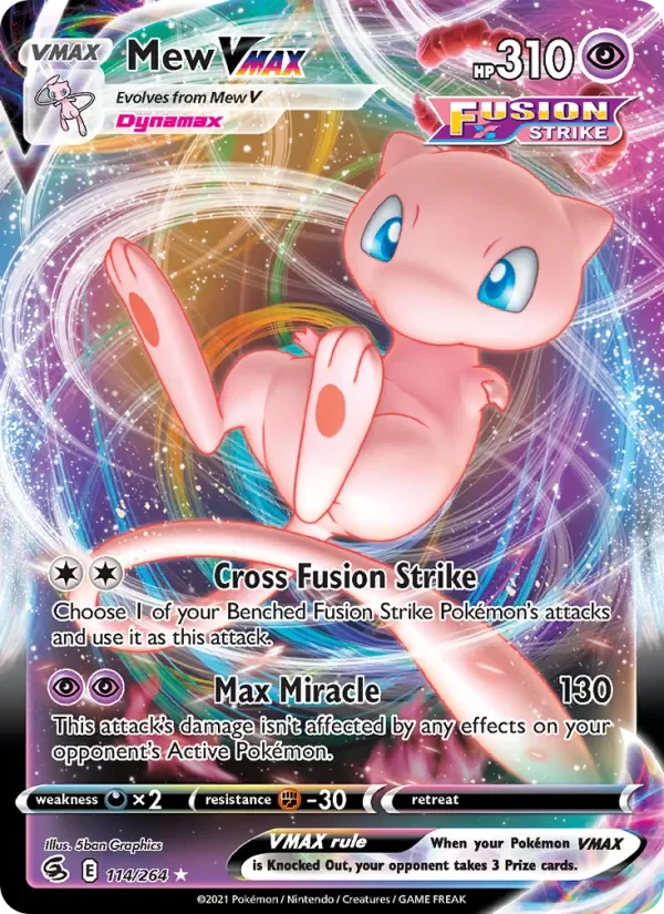 Mew VMAX 114/264 Fusion Strike Pokémon card